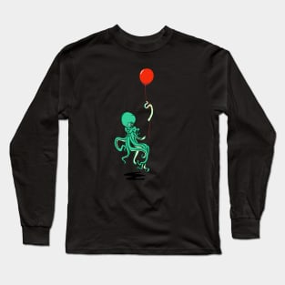 squid zombie and balloon Long Sleeve T-Shirt